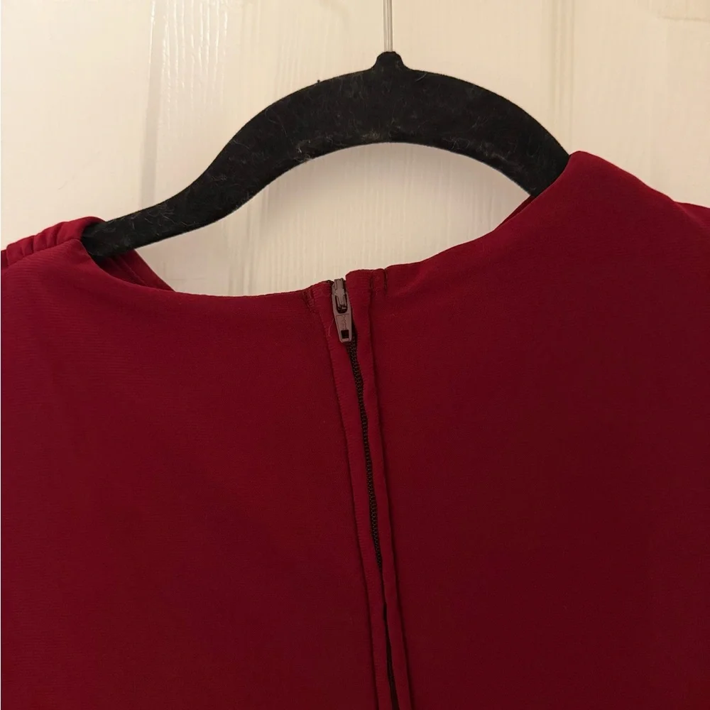 Pinup Couture Burgundy / Wine Malia Top - Picture 3 of 5
